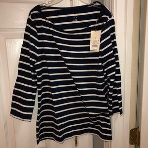 A new day 3/4 sleeve stripped shirt